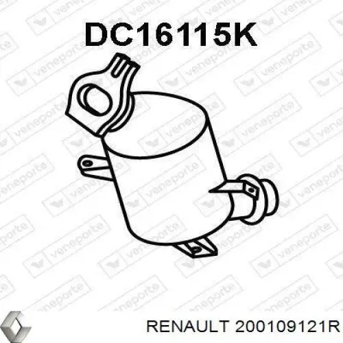 Труба приймальна (штани) глушника, передня Renault (RVI) 200109121R ціна, від 51.80 USD