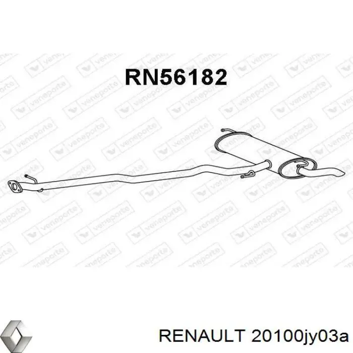 20100JY03A Renault (RVI) Глушник, задня частина