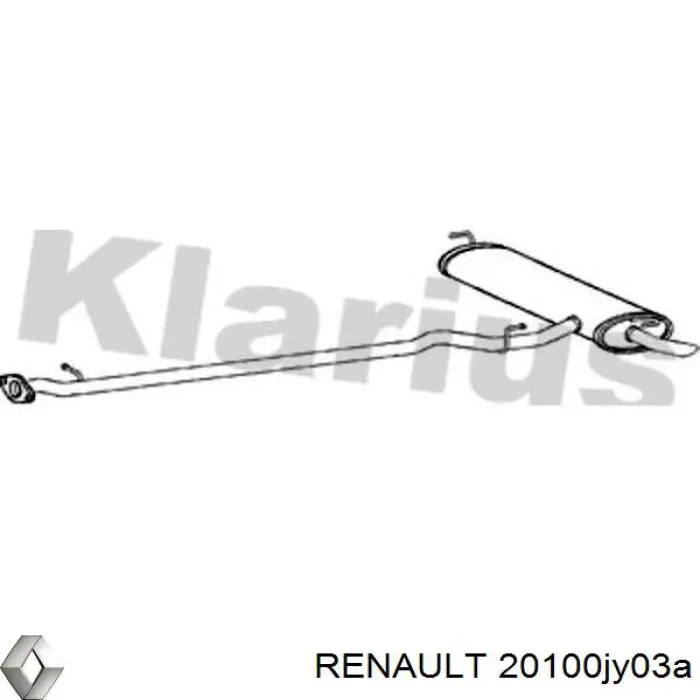 Вихлопна труба Renault (RVI) 20100JY03A ціна, від 50.68 USD