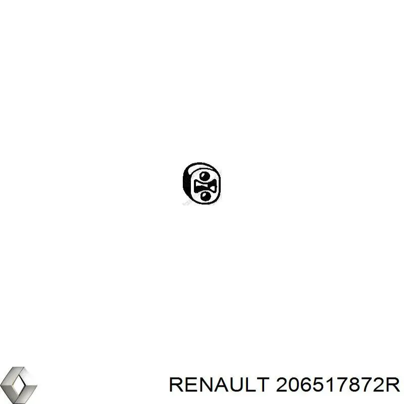 206517872R Renault (RVI) Кронштейн задньої подушки глушника