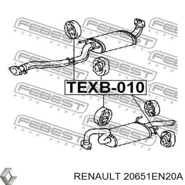 20651EN20A Renault (RVI) подушка кріплення глушника
