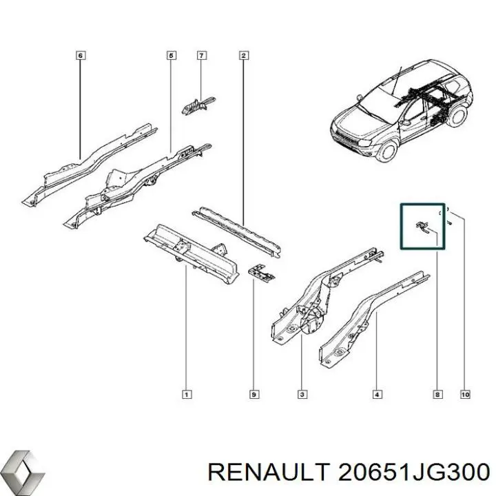  Renault (RVI) 20651JG300 ціна, від 22.08 USD