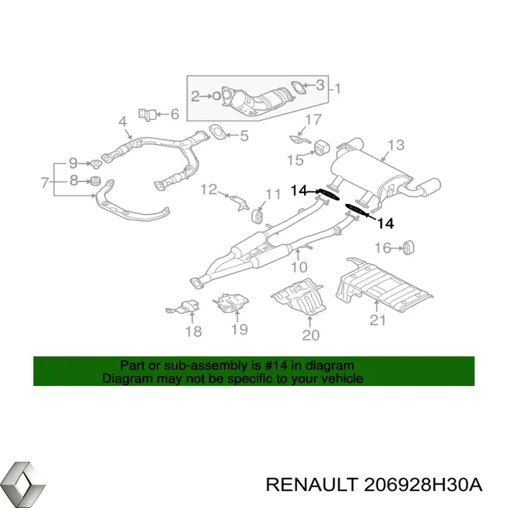 Прокладка приймальної труби Nissan Navara NP300 IV