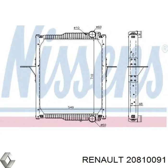 Радіатор пічки (обігрівача) Renault (RVI) 20810091 ціна, від 31.25 USD