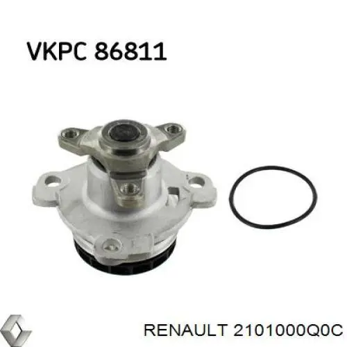 Помпа водяна, (насос) охолодження 2101000Q0C Renault (RVI)