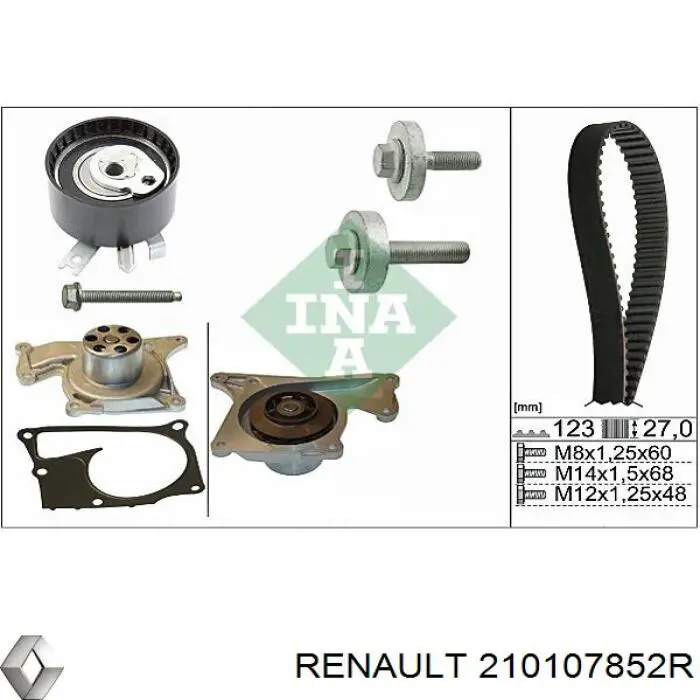 Купити 210107852R Renault (RVI) Насос охолоджуючої рідини