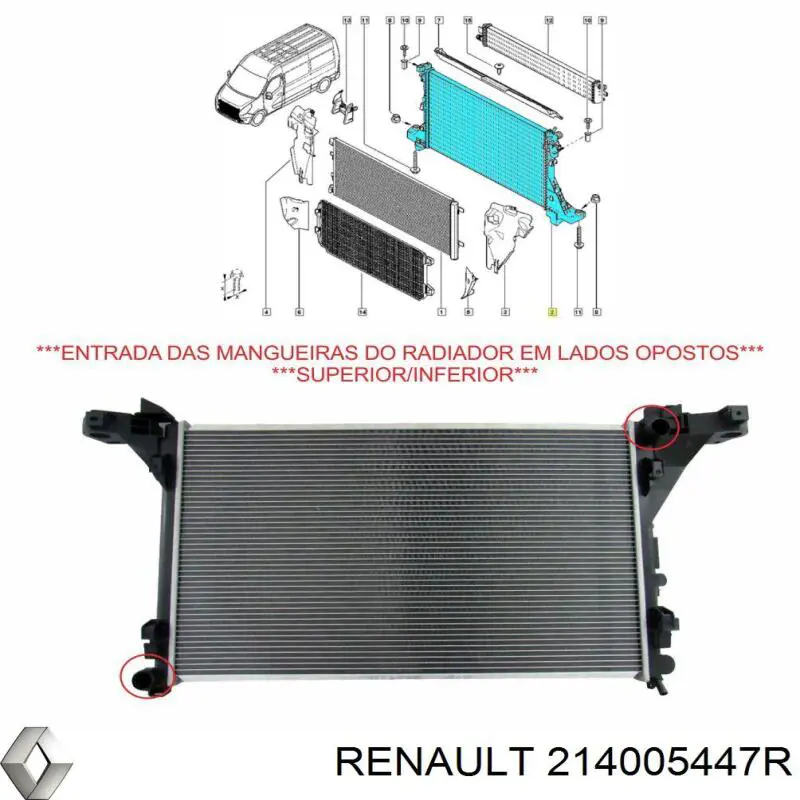 Радіатор 214005447R Renault (RVI)