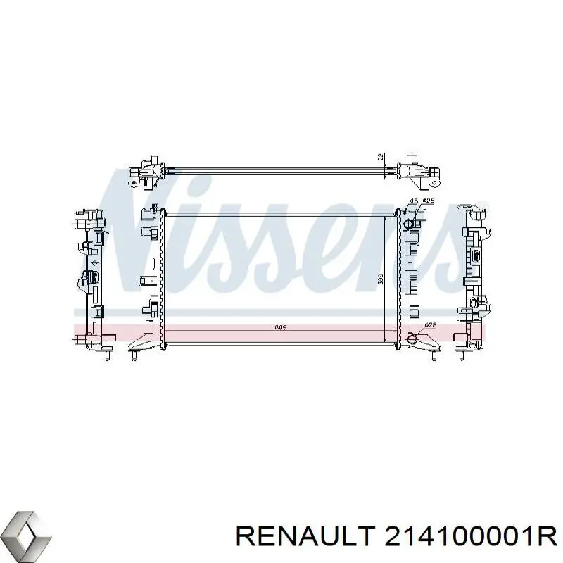 Радіатор 214100003R Renault (RVI)
