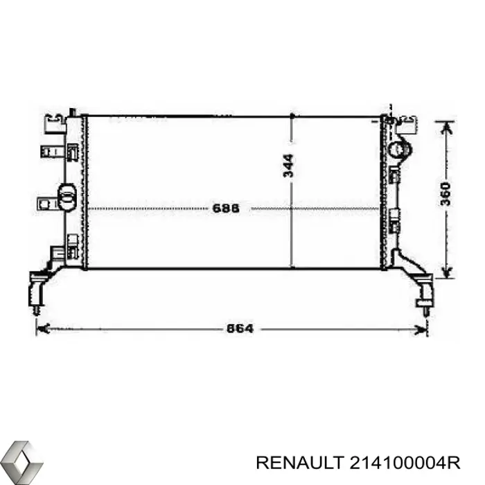Радіатор основний Renault (RVI) 214100004R ціна, від 111.74 USD