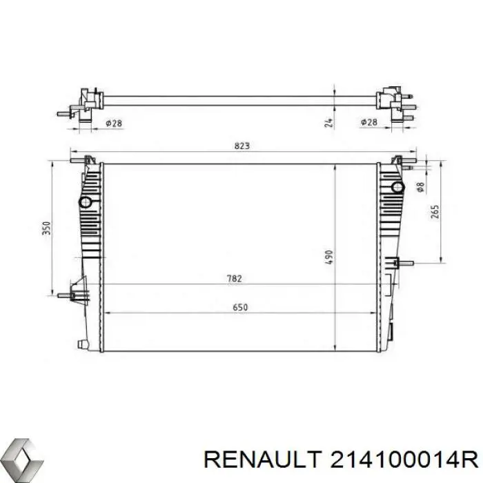 Радіатор основний Renault (RVI) 214100014R ціна, від 79.82 USD