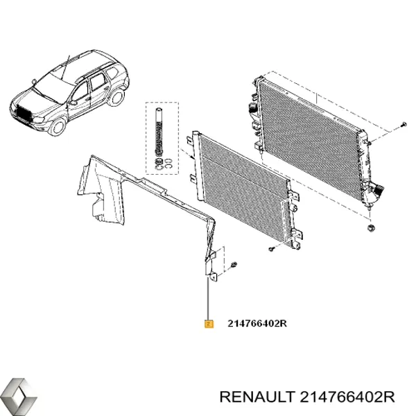 Радіатор основний Renault (RVI) 214766402R ціна, від 19.02 USD