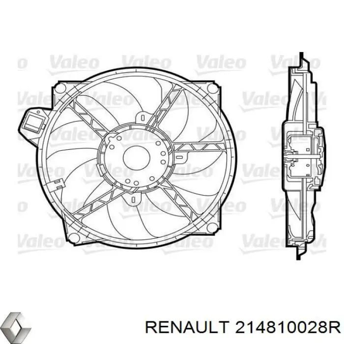 214810028R Renault (RVI) електровентилятор охолодження в зборі (двигун + крильчатка)