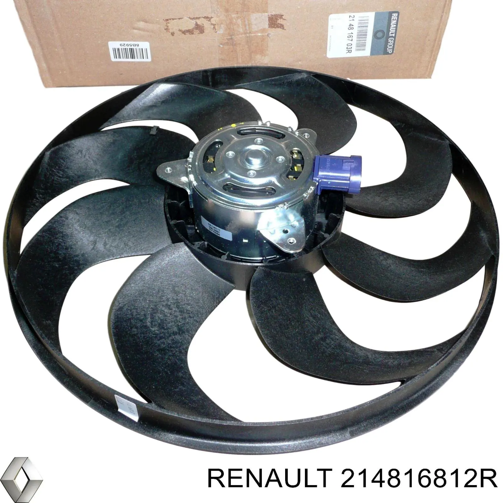 Купити 214816812R Renault (RVI) Дифузор радіатора охолодження, в зборі з двигуном і крильчаткою