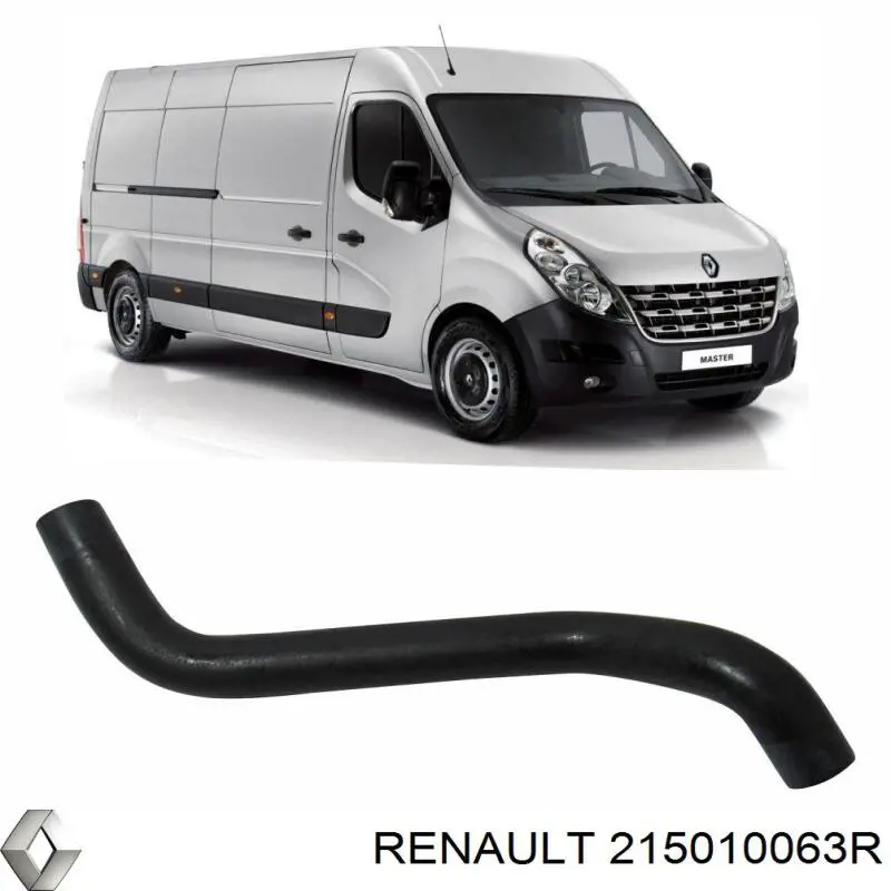Шланг/патрубок радіатора охолодження, верхній Renault (RVI) 215010063R ціна, від 18.59 USD