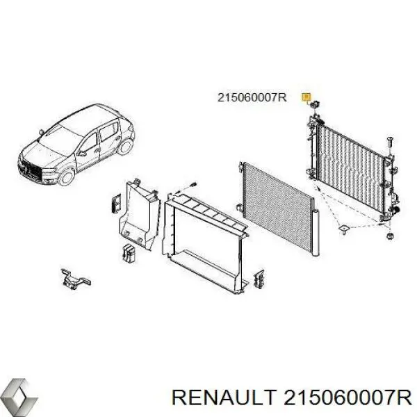 Подушка кріплення радіатора верхня Renault (RVI) 215060007R ціна, від 2.73 USD