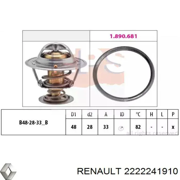 2222241910 Renault (RVI) Авто термостат