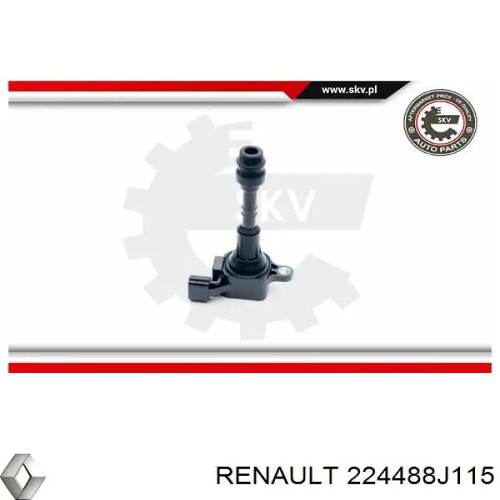 Купити 224488J115 Renault (RVI) Котушка запалювання