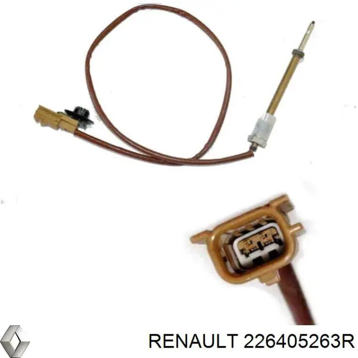 Датчик температури відпрацьованих газів (ВГ), до каталізатора на Renault Clio (LU)