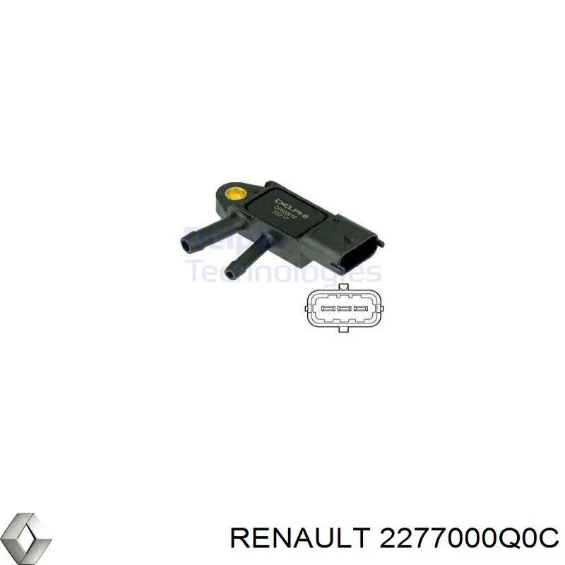 Датчик тиску вихлопних газів 2277000Q0C Renault (RVI)