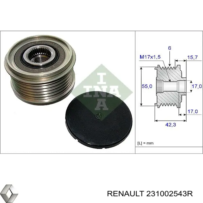 231002543R Renault (RVI) Авто генератор