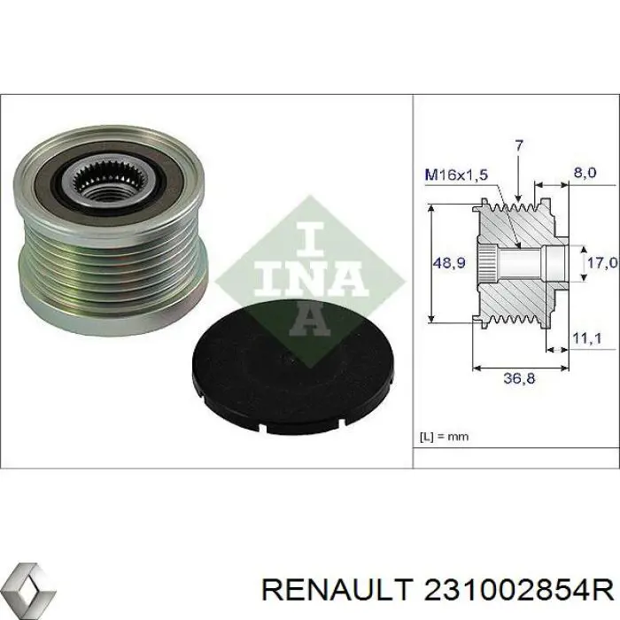 231002854R Renault (RVI) генератор