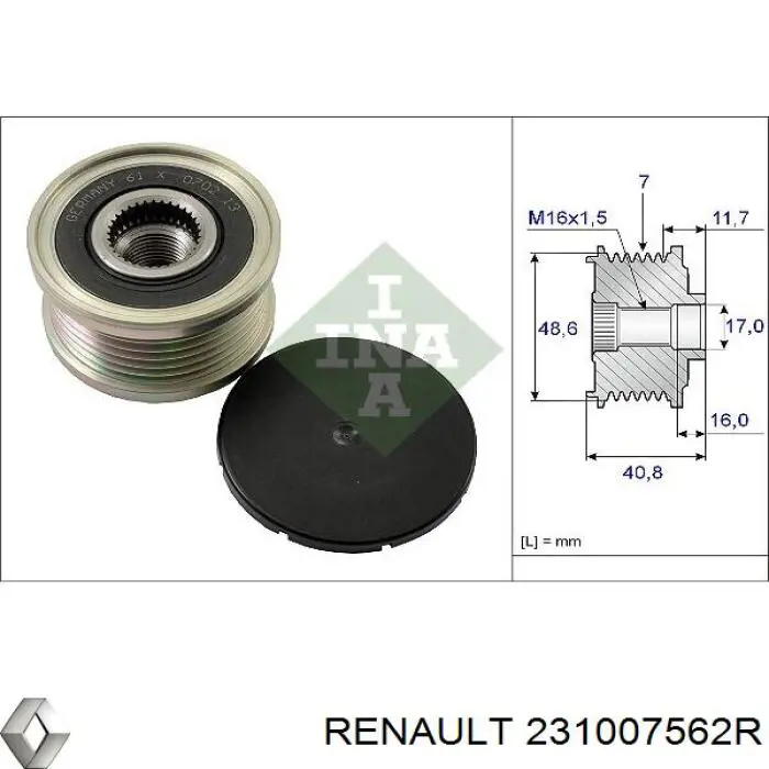 Купити 231007562R Renault (RVI) Генератор