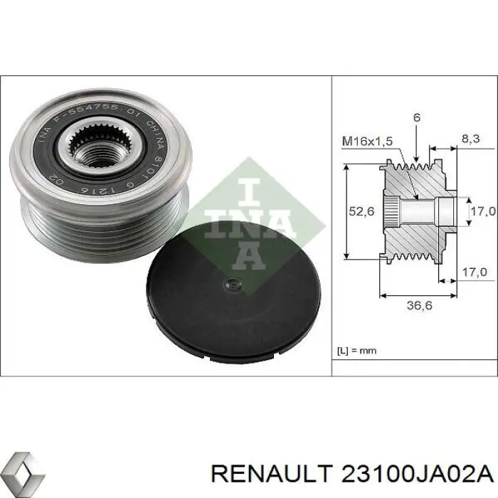 Генератор 23100JA02A Renault (RVI)