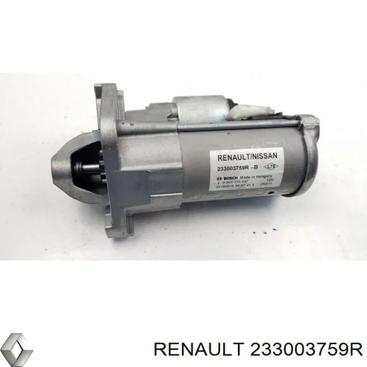 Стартер Renault (RVI) 233003759R ціна, від 63.35 USD