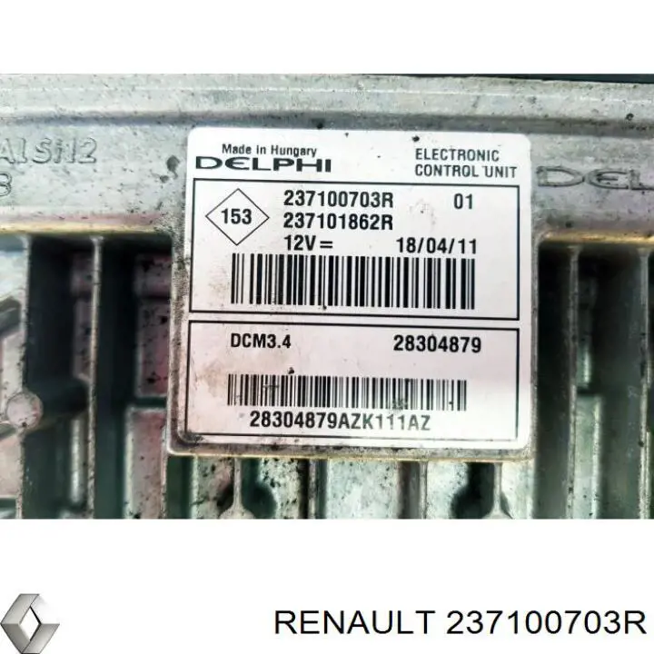 Електронний блок керування двигуном 237100703R Renault (RVI)