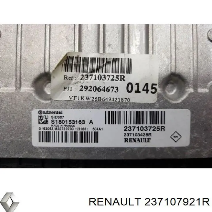 Електронний блок керування двигуном 237107921R Renault (RVI)
