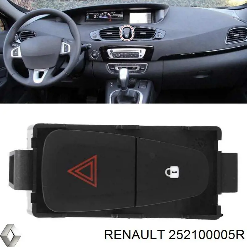 252100005R Renault (RVI) кнопка включення аварійного сигналу