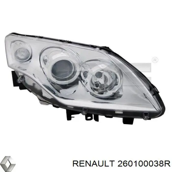 Фара правая Renault (RVI) 260100038R ціна, від 133.74 USD
