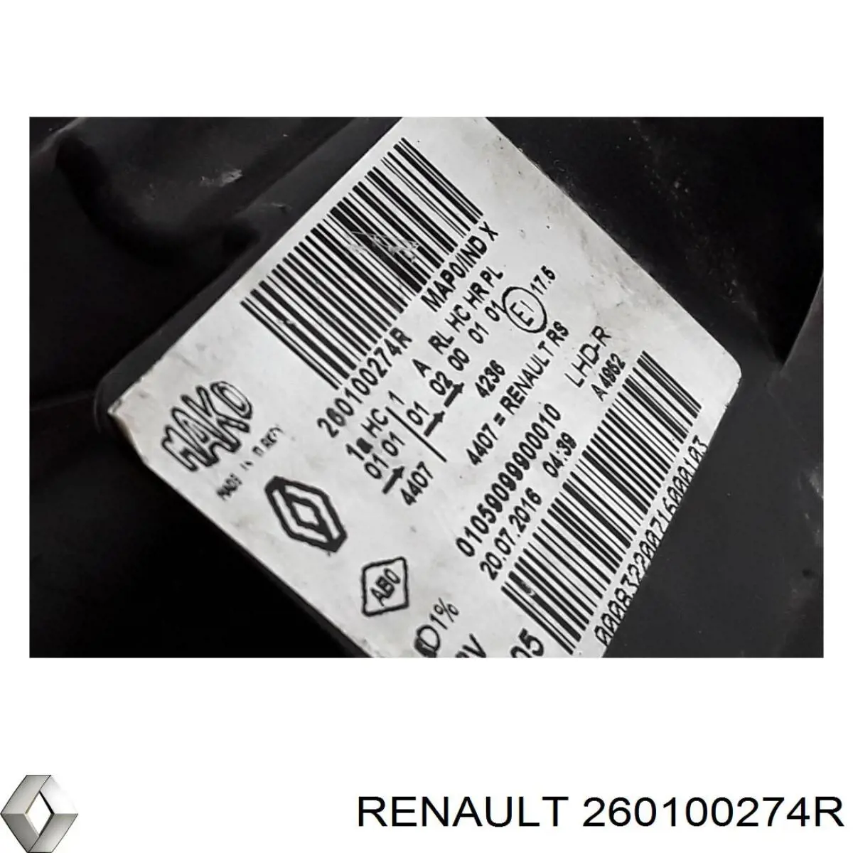 260100274R Renault (RVI) Основна фара - вставка