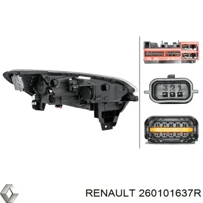 260101637R Renault (RVI) Фара дальнього світла в зборі
