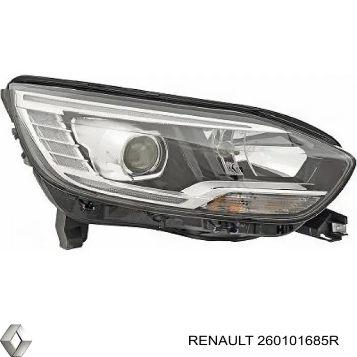 Фара правая Renault (RVI) 260101685R ціна, від 591.34 USD