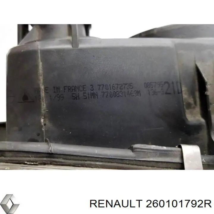 Фара передня права Renault (RVI) 260101792R ціна, від 31.68 USD