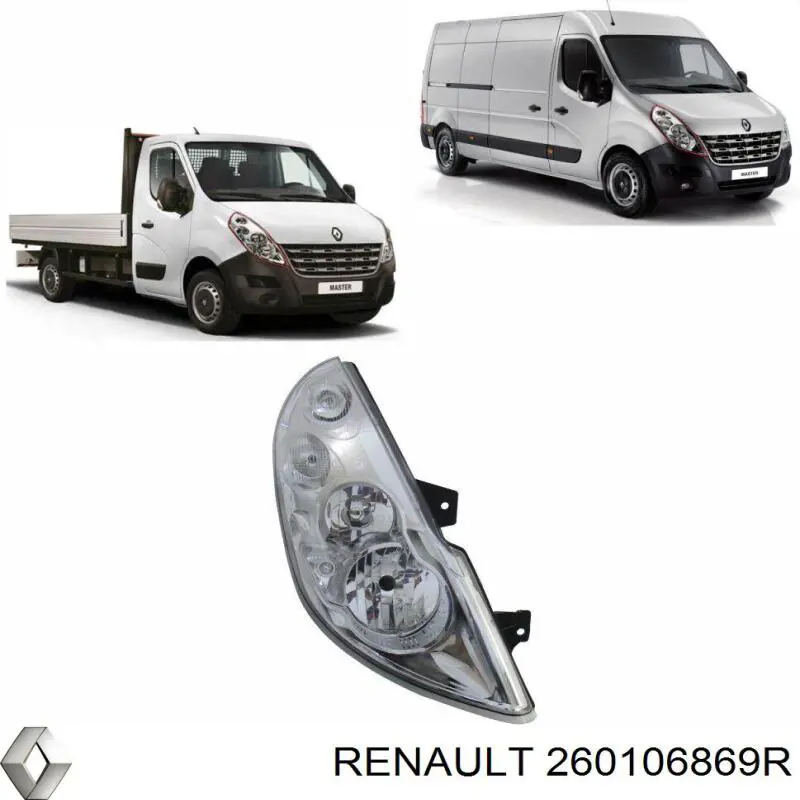 Фара права 260106869R Renault (RVI)