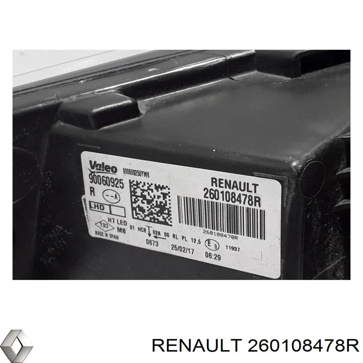 Купити 260108478R Renault (RVI) Права блок фара
