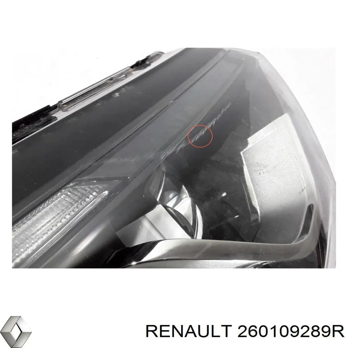 Фара права 260109289R Renault (RVI)