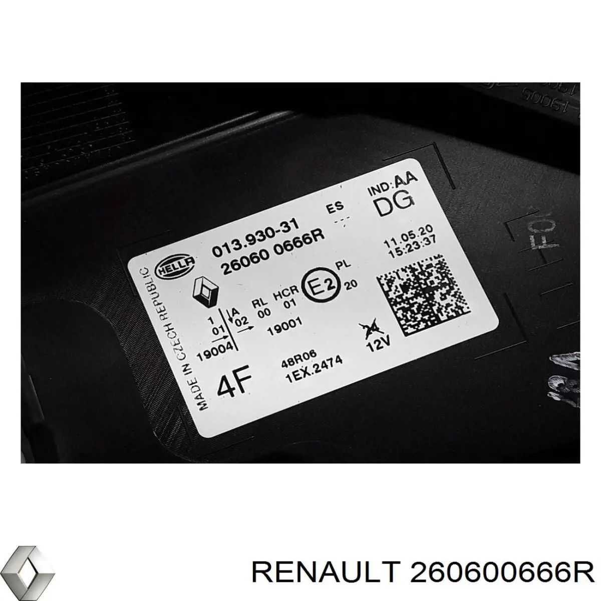 260600666R Renault (RVI) Фари
