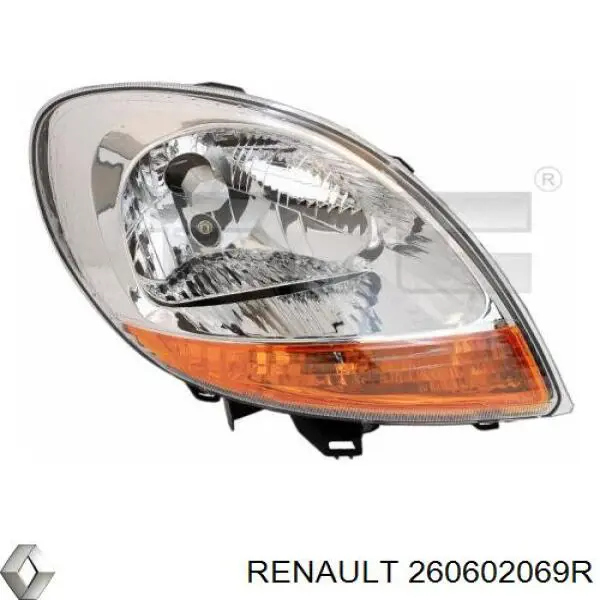 Фара дальнього світла в зборі Renault (RVI) 260602069R