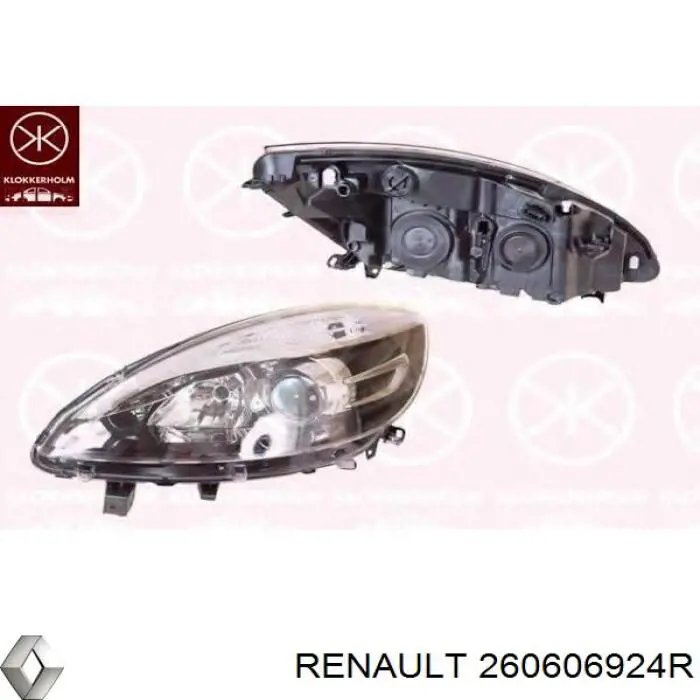 Основна фара в зборі ліва Renault (RVI) 260608455R ціна, від 215.88 USD