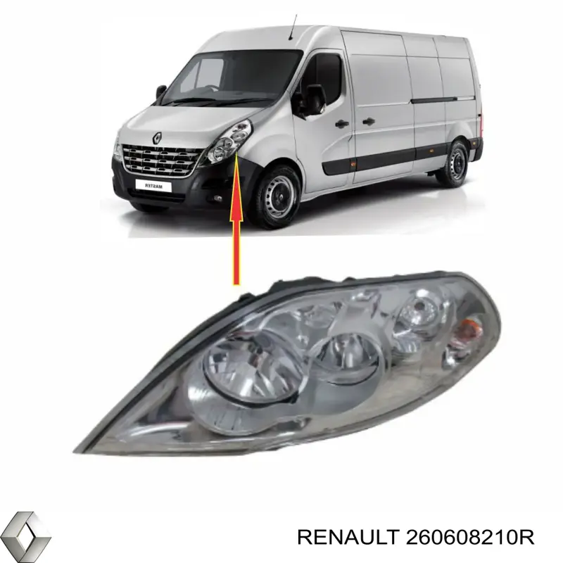 Фари Renault (RVI) 260608210R ціна, від 177.96 USD