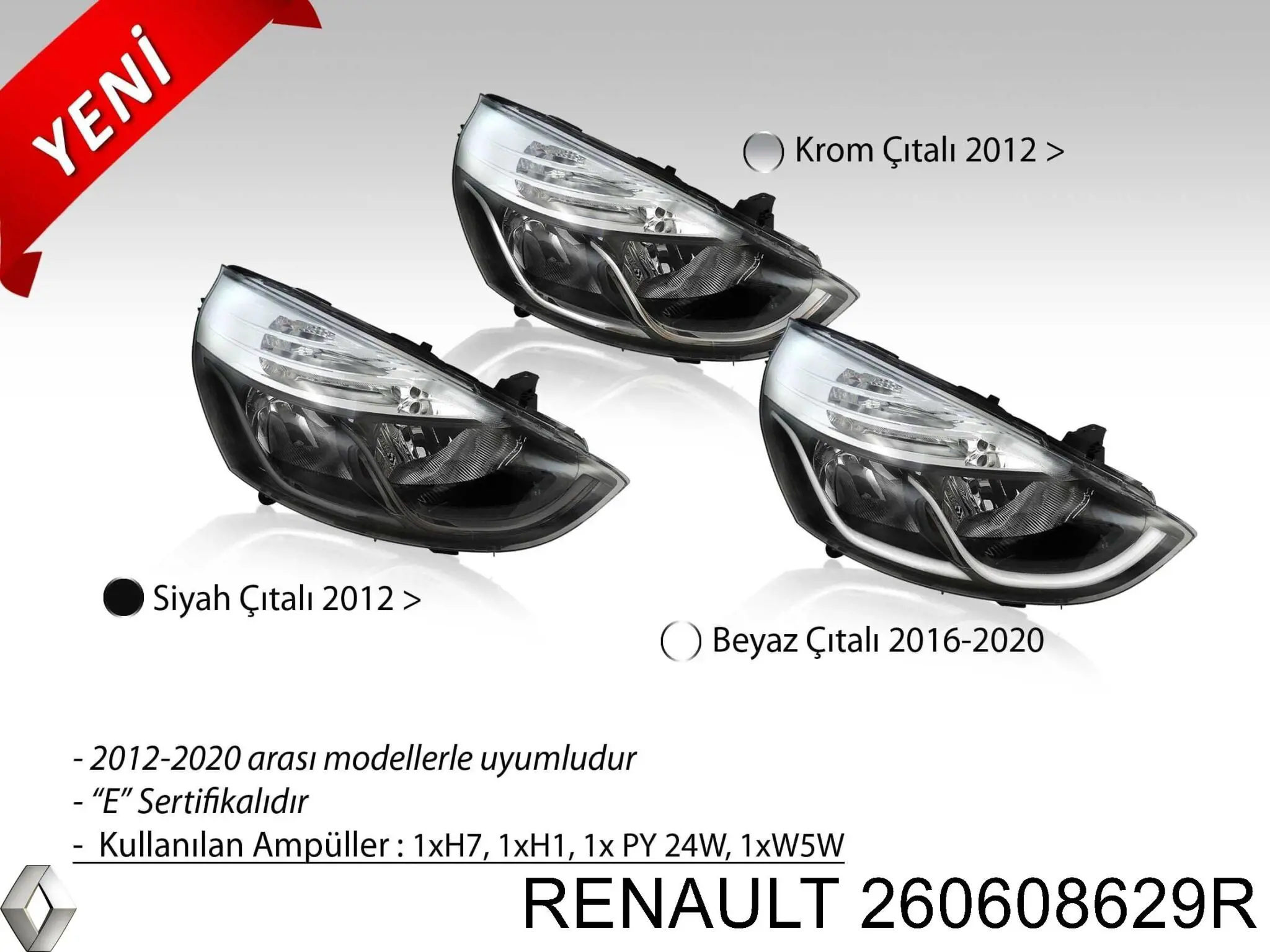 260608629R Renault (RVI) Фари