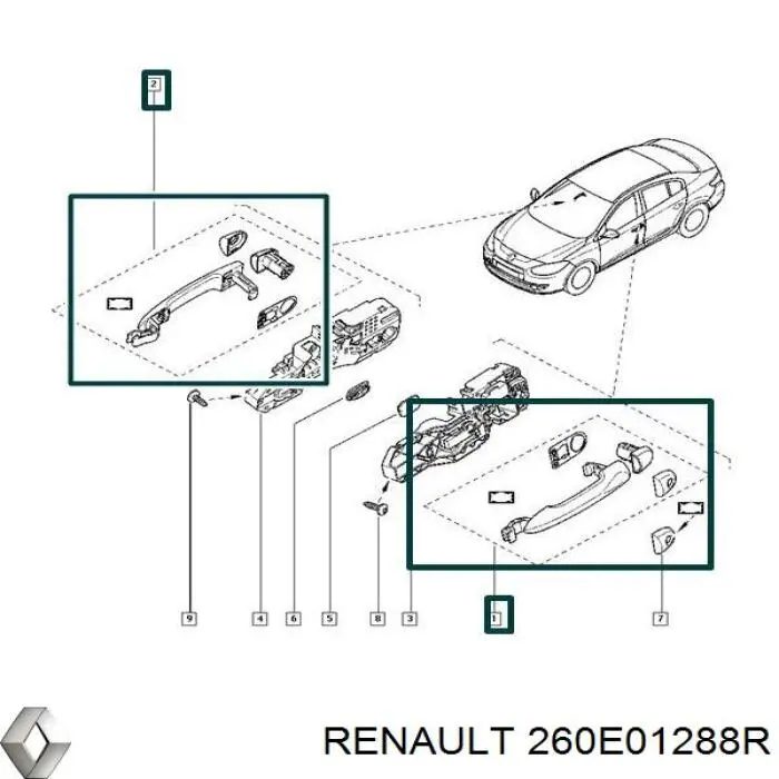 Купити 260E01288R Renault (RVI) Вія (накладка) фари ліва+права