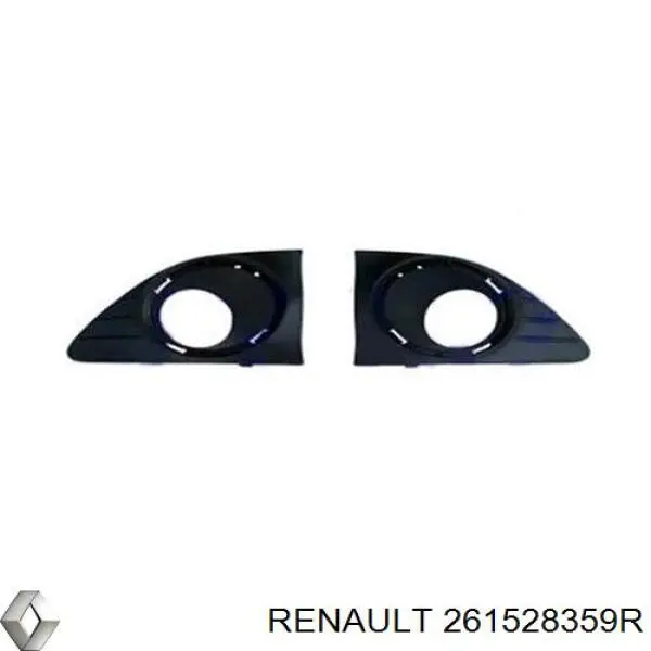 Заглушка/ решітка протитуманних фар бампера переднього Renault LOGAN 2 (Рено Логан)