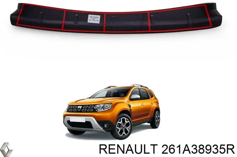 Решітка переднього бампера, ліва 261A38935R Renault (RVI)