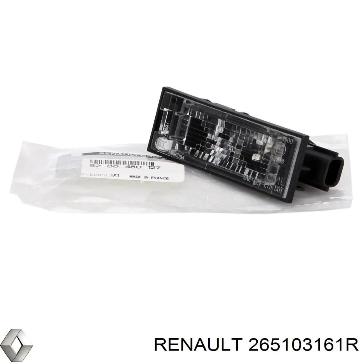 Корпус ліхтаря підсвітки номерного знака Renault (RVI) 265103161R ціна, від 63.43 USD