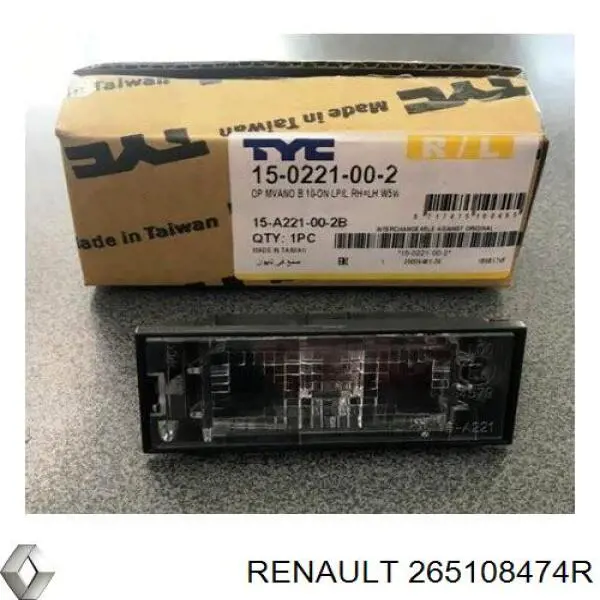 Ліхтар підсвічування заднього номерного знака 265108474R Renault (RVI)