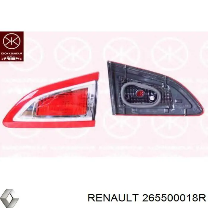 Ліхтар задній правий, внутрішній Renault Scenic 3 (JZ0) (Рено Сценік)